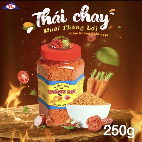 Muối ớt chay Tây Ninh Thắng Lợi hộp 250g đậm vị quê ngon vị phố