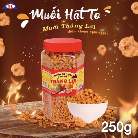 Muối tôm Tây Ninh Thắng Lợi 250g hạt to siêu cay