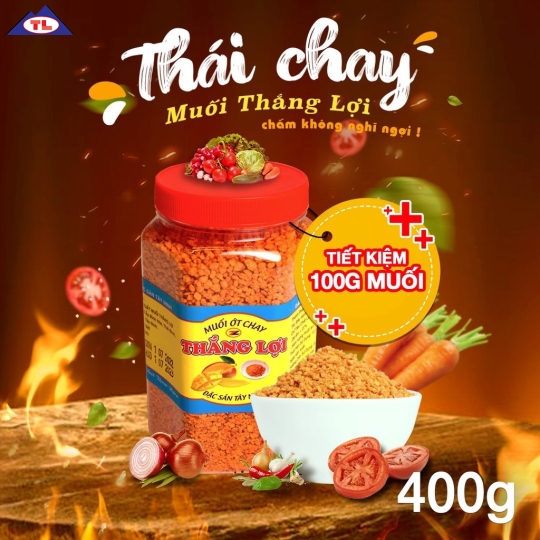 Muối ớt chay Tây Ninh Thắng Lợi hộp 500g đậm vị quê ngon vị phố